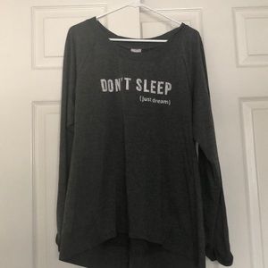 Gray lightweight sweatshirt